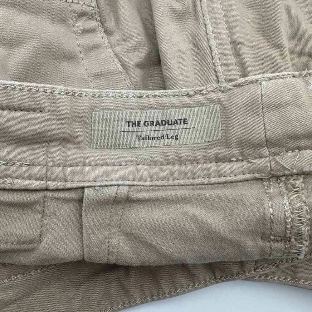 AG‎ The Graduate Tailored Leg Distressed Khaki Chinos Men's Pants 32x34